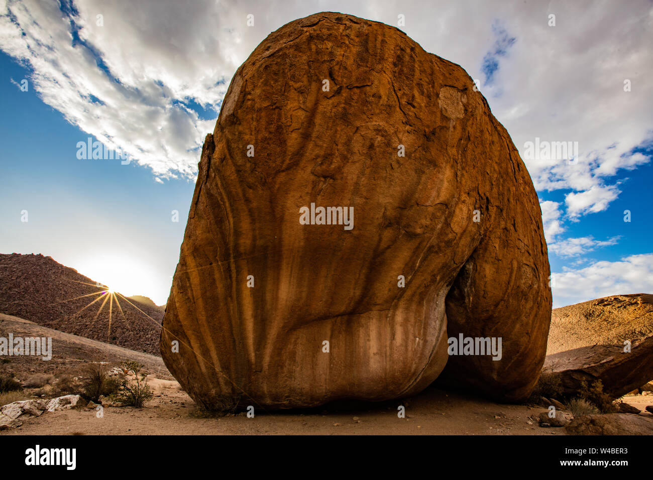 Boulder in the high desert of South Africa Stock Photo