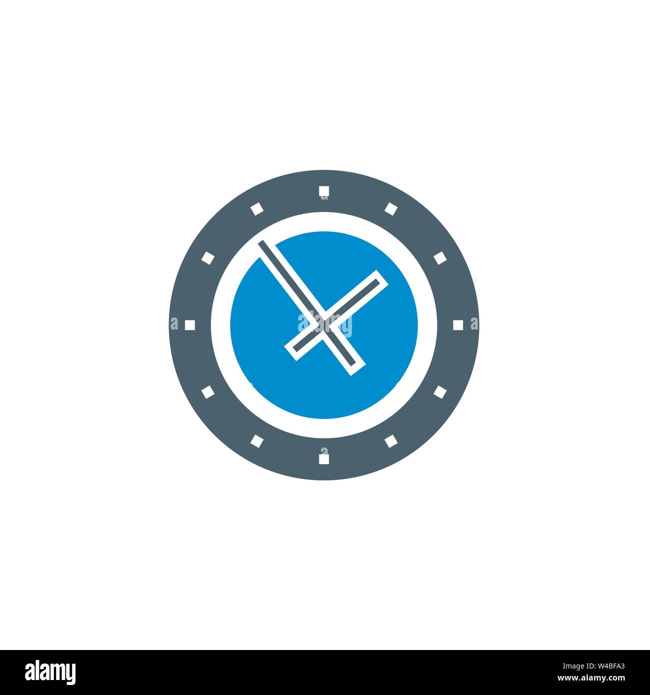 Clock related vector glyph icon Stock Vector Image & Art - Alamy