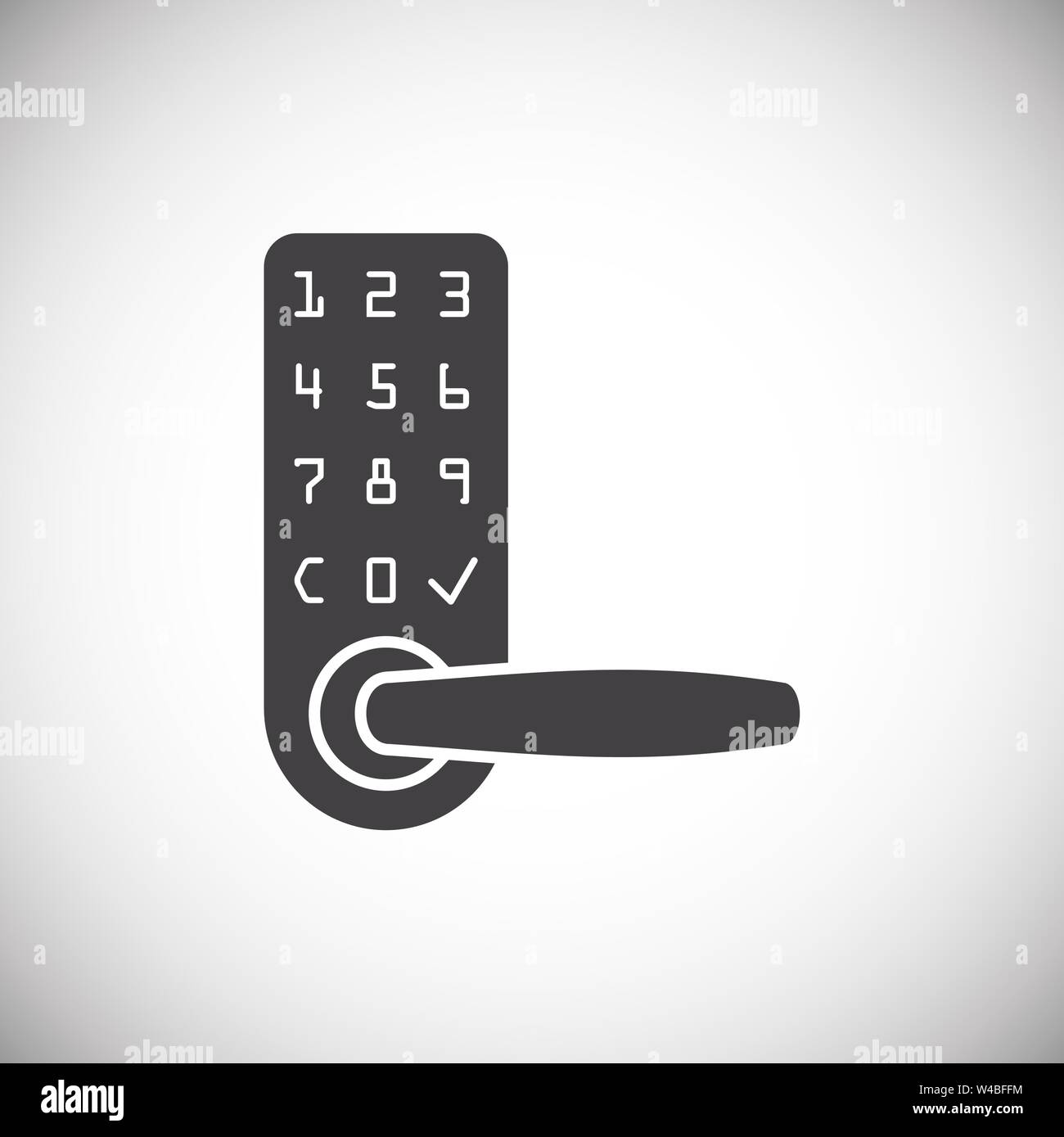 Smart lock icon on background for graphic and web design. Simple ...
