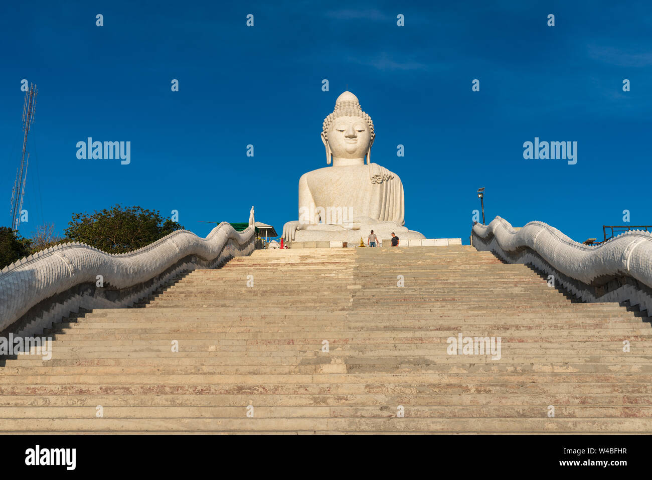 Phuket Big Buddha or The Great Buddha of Phuket - one of the most recognizable tourist attractions on the tropical island Phuket. Thailand Stock Photo