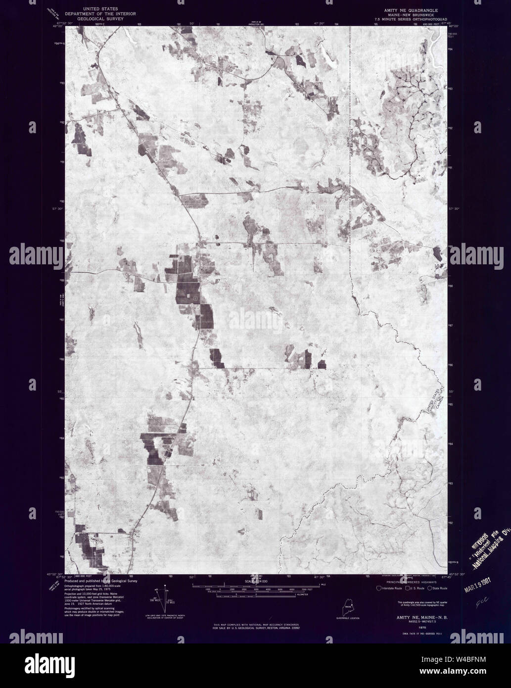 Maine USGS Historical Map Amity NE 806453 1975 24000 Inversion