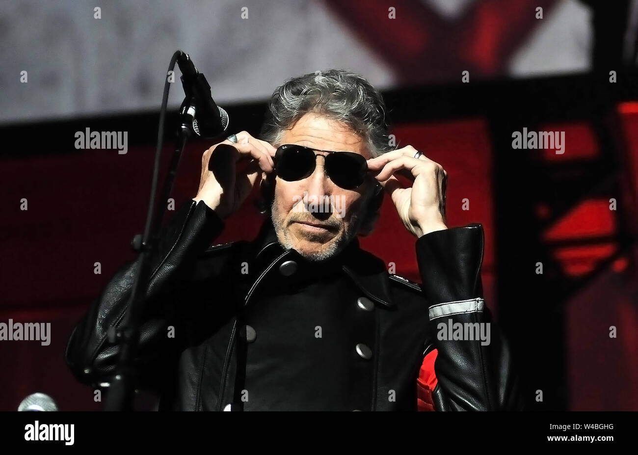 Singer Roger Waters, during his show at Engenhão Stadium, in the city of Rio de Janeiro, Brazil Stock Photo