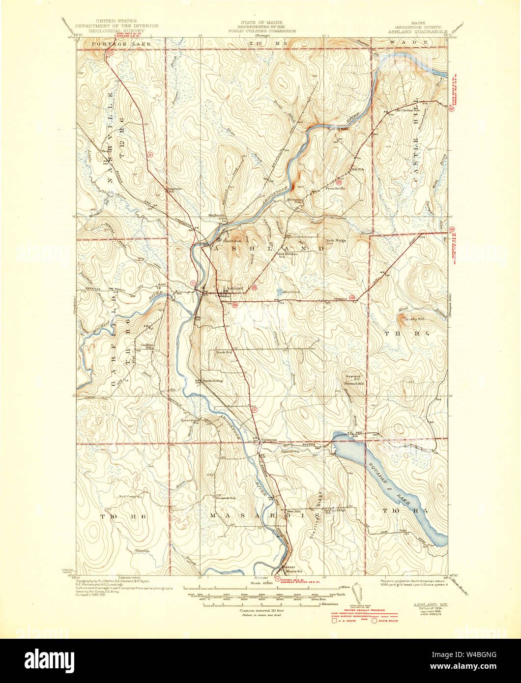 Ashland maine map hires stock photography and images Alamy