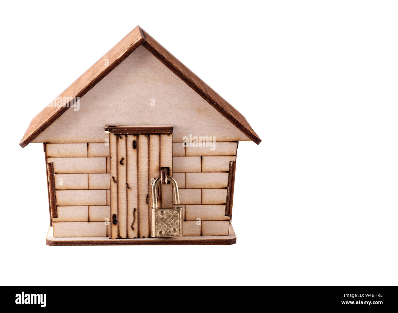 children's wooden house isolated on white background Stock Photo - Alamy