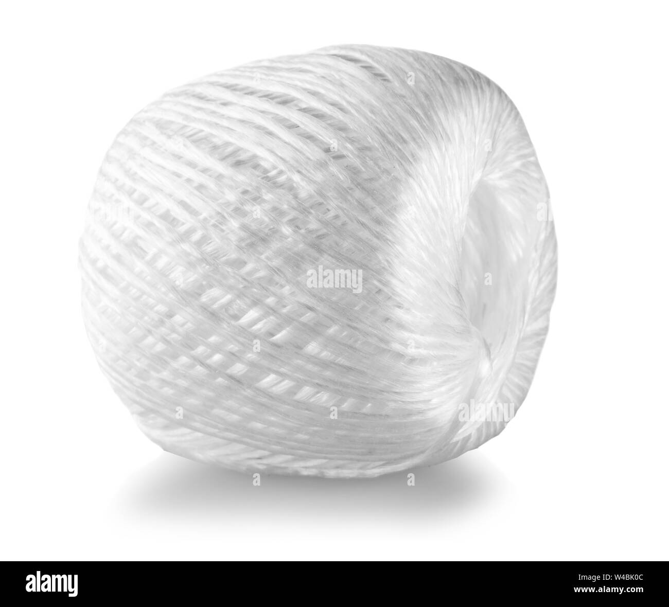 coil of white nylon rope isolated on white background Stock Photo Alamy