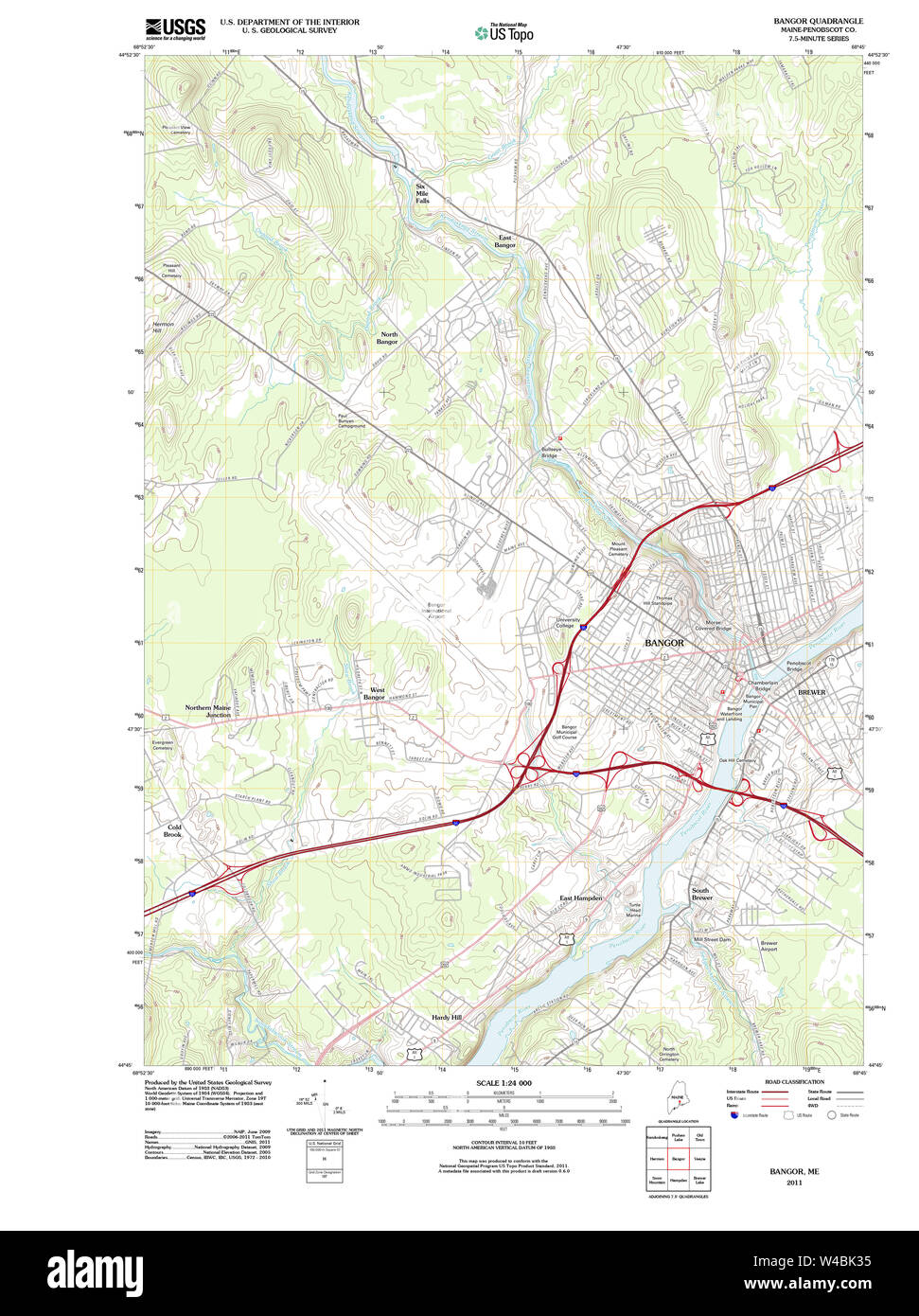 Bangor maine map Cut Out Stock Images & Pictures Alamy