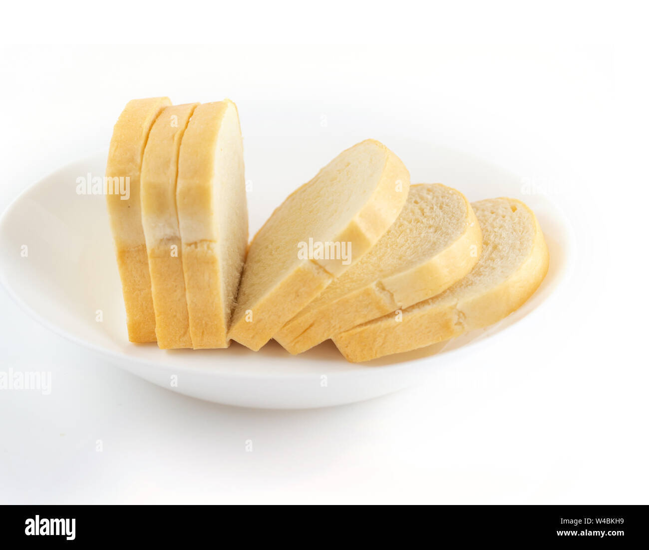 Square Plain Bread On White Background Stock Photo 260870997 Alamy