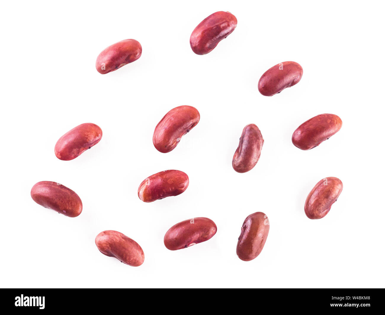 Pile of red kidney bean, canned beans isolated on white background, Red beans ready to eat Stock Photo