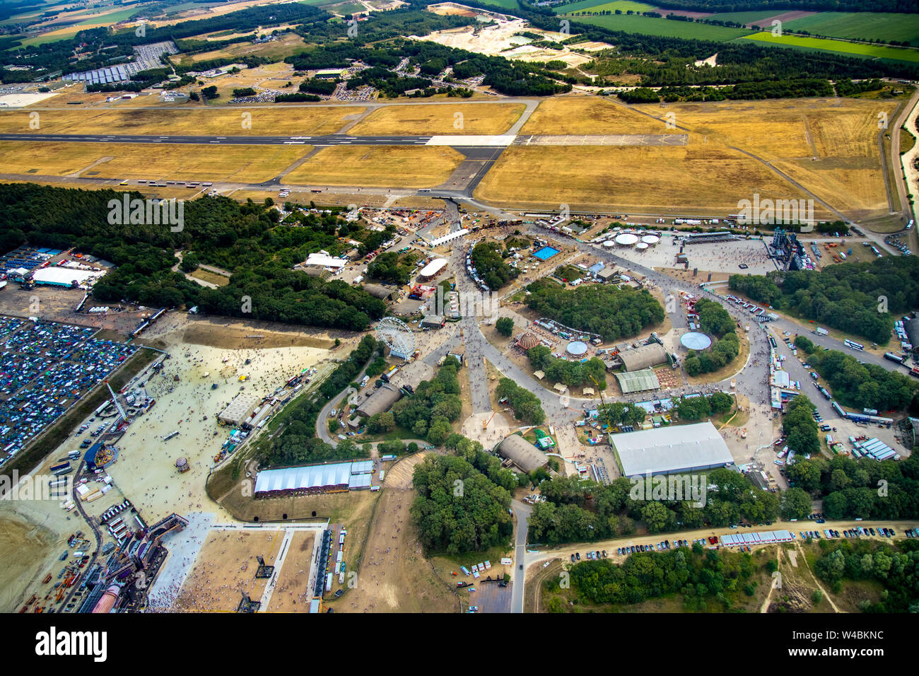 Luftbild Festival ParookaVille 2019 at Weeze Airport, music