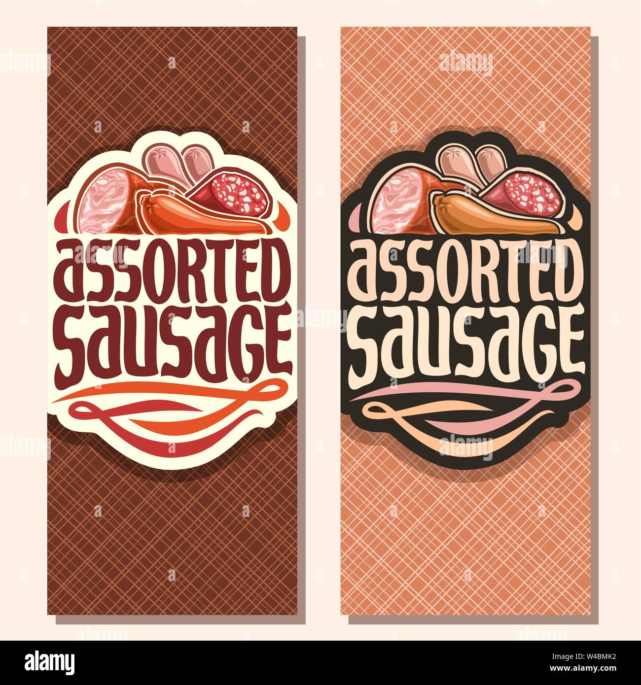 Vector vertical banners for Sausage Stock Vector