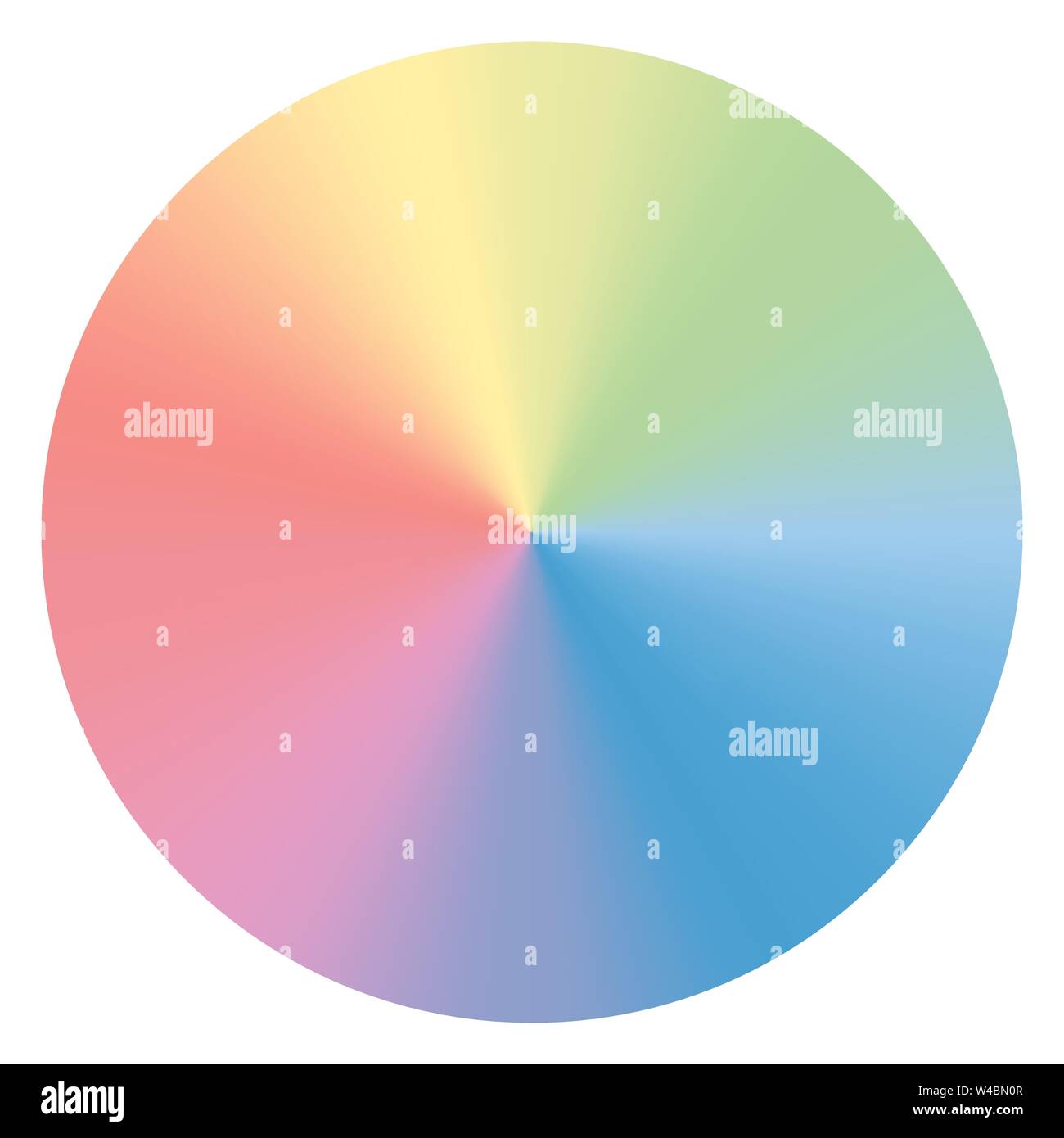 Colorful conical gradient circle. Soft color vector graphic element for ...