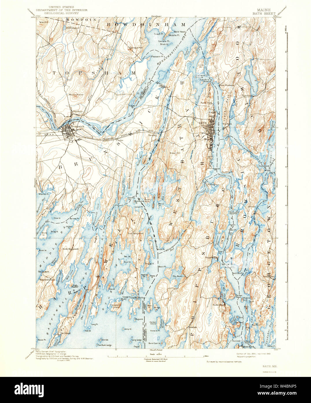 Map of bath maine hires stock photography and images Alamy
