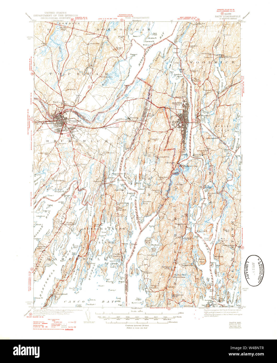 Map of bath maine hires stock photography and images Alamy