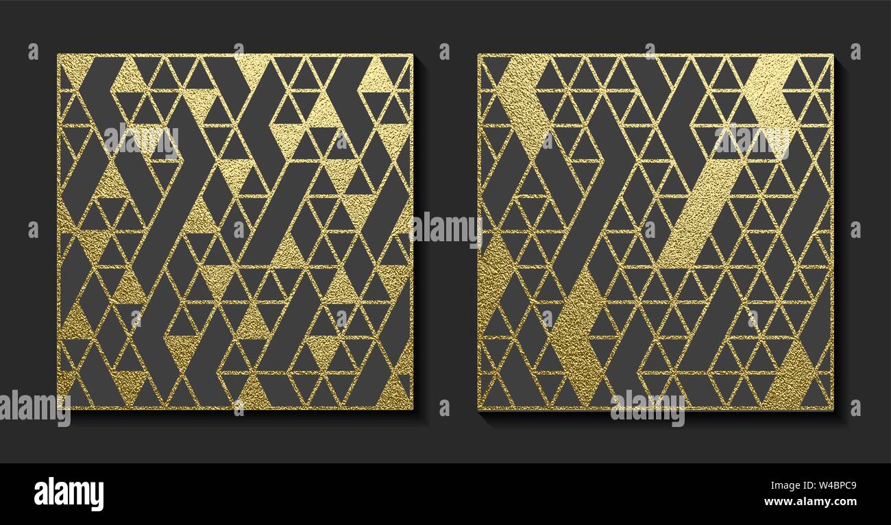 Golden glossy texture. Metal pattern. Abstract gold background Stock Vector