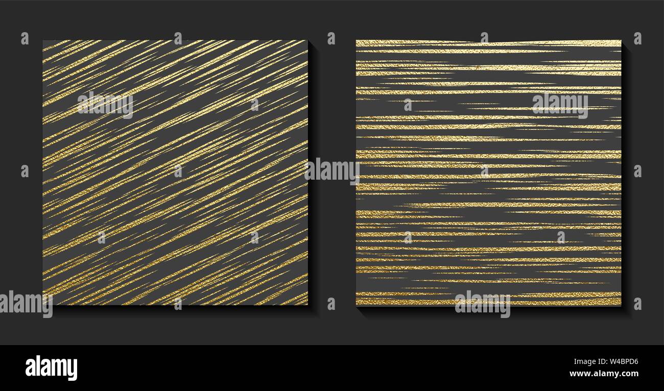 Golden glossy texture. Metal pattern. Abstract gold background Stock Vector