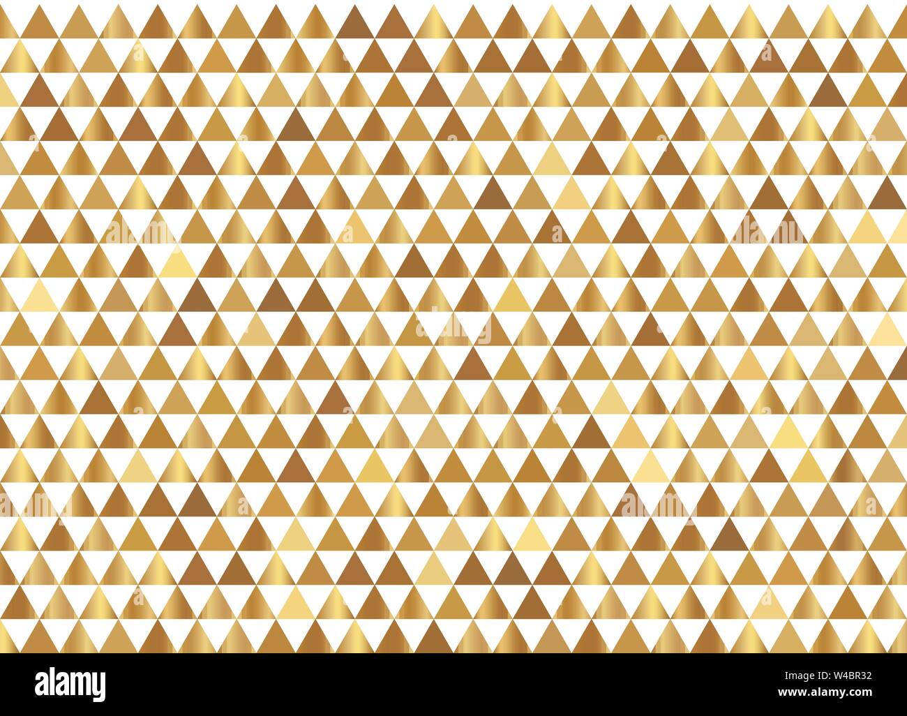 Abstract elegant gold gradient geometric triangles pattern on white ...