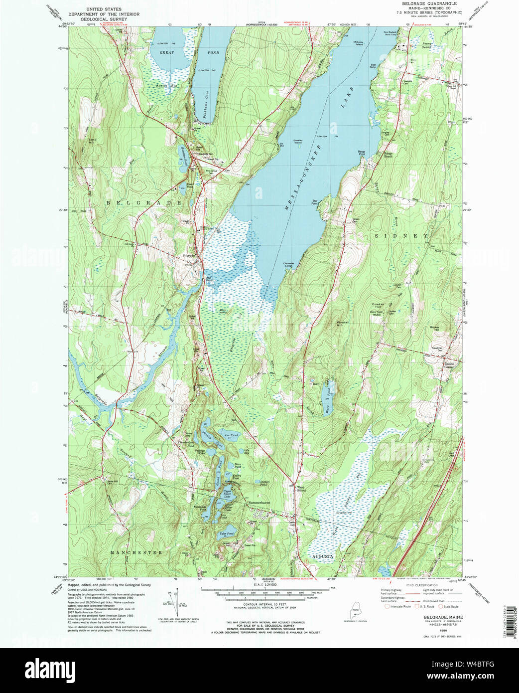 Map of belgrade maine hires stock photography and images Alamy