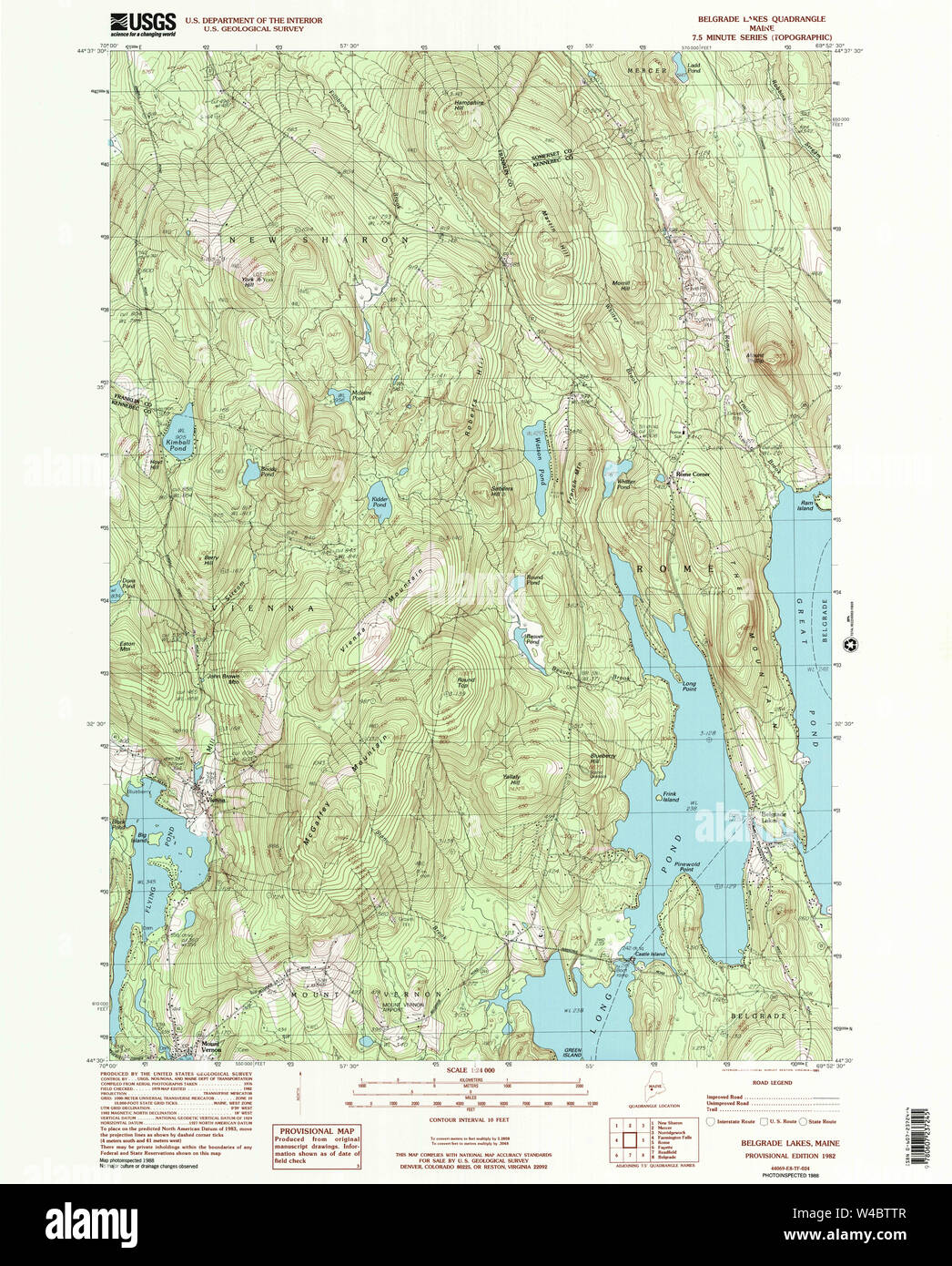 Map of belgrade maine hires stock photography and images Alamy