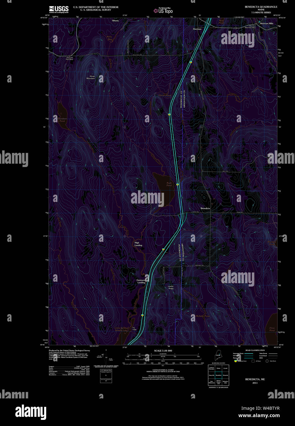 Maine USGS Historical Map Benedicta 20110902 TM Inversion Restoration