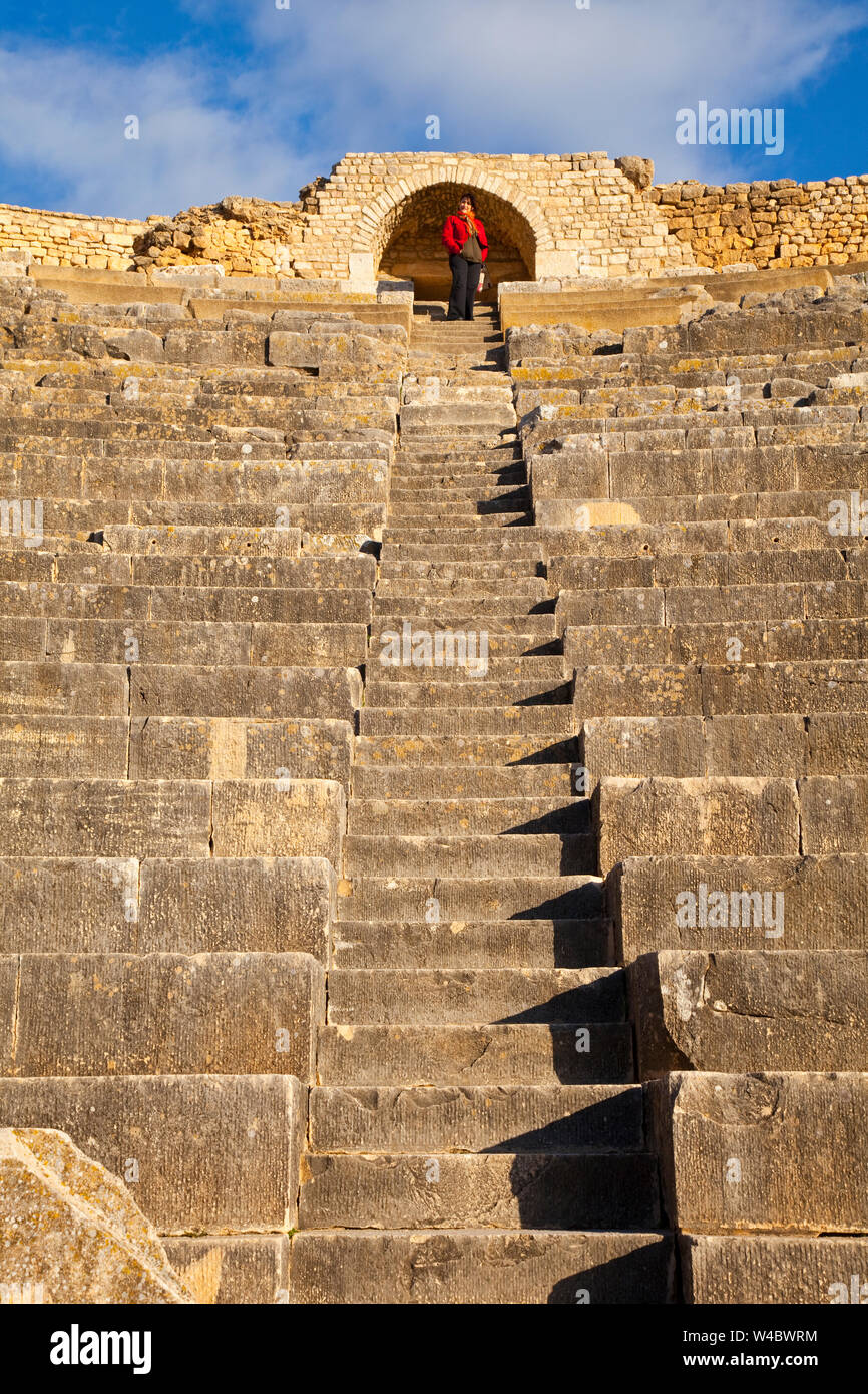 Teatro romano, Ciudad romana de Dougga, Tunez, Africa Stock Photo Alamy