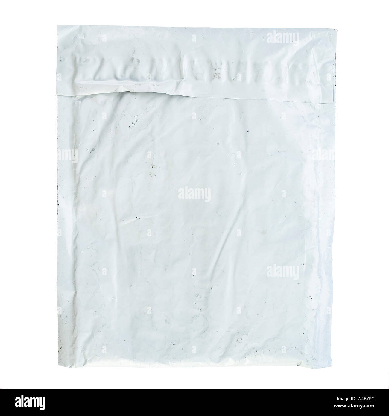 plastic parcel bag. Isolated on white background. file contains