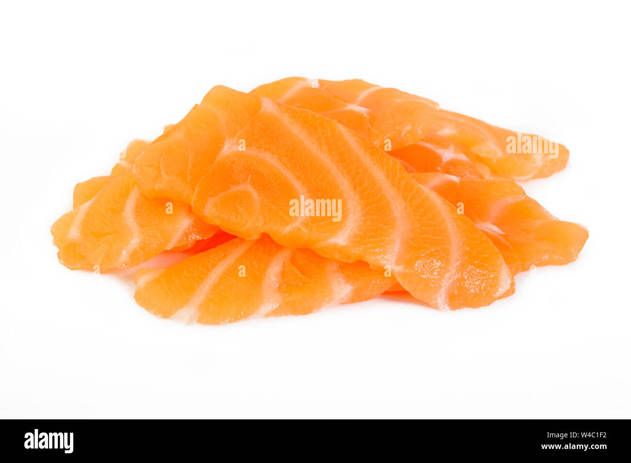 raw salmon fillet on white background Stock Photo - Alamy