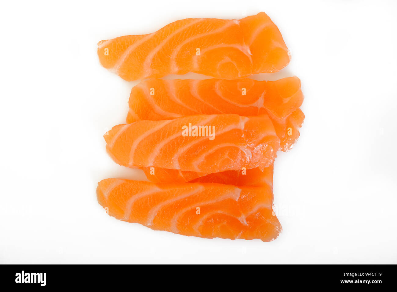 raw salmon fillet on white background Stock Photo - Alamy