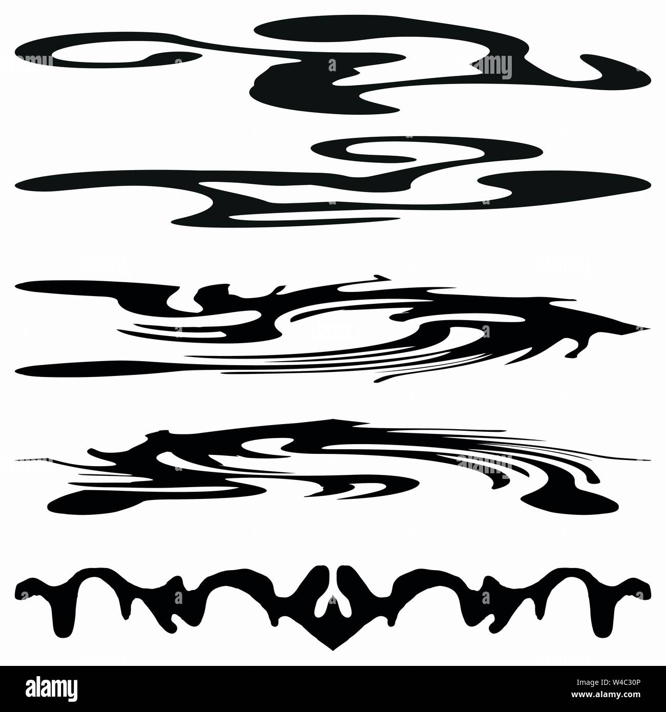 brightly colored graffiti stains Set Stock Vector