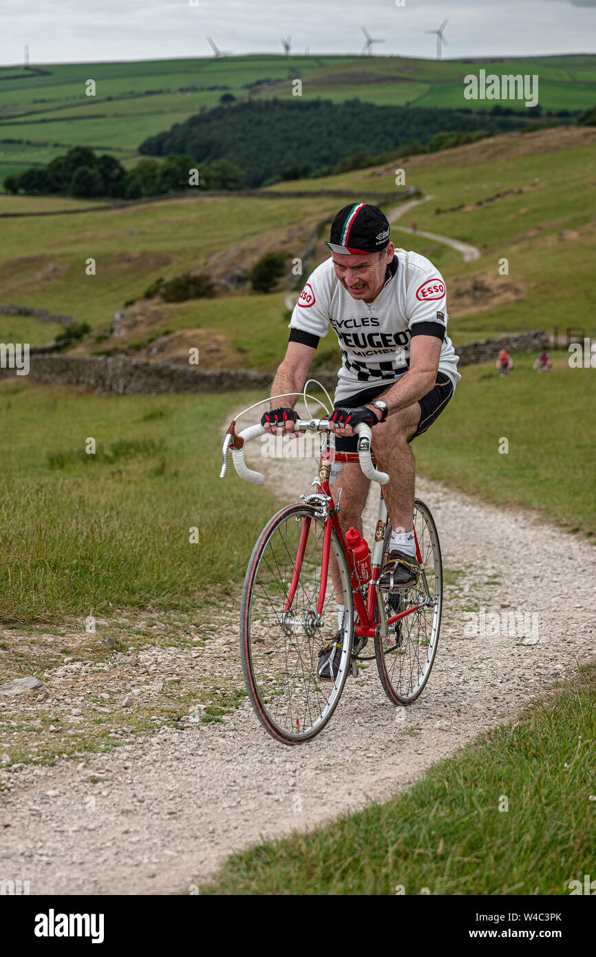 Veloretro vintage cycling event in Ulverston, Cumbria. Stock Photo