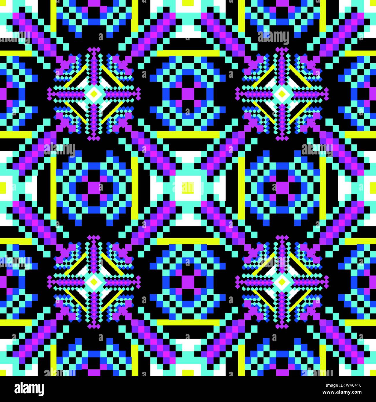 beautiful colored polygons geometric seamless pattern Stock Vector