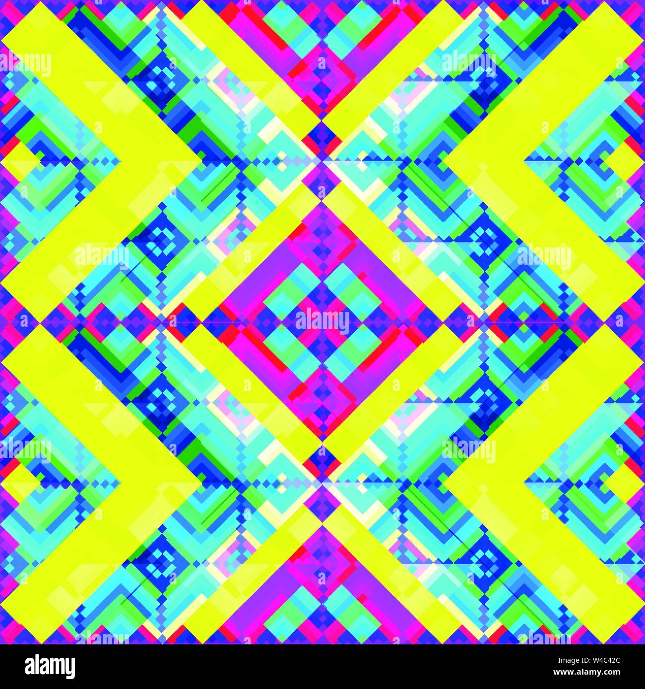 bright beautiful polygons abstract geometric seamless pattern Stock Vector