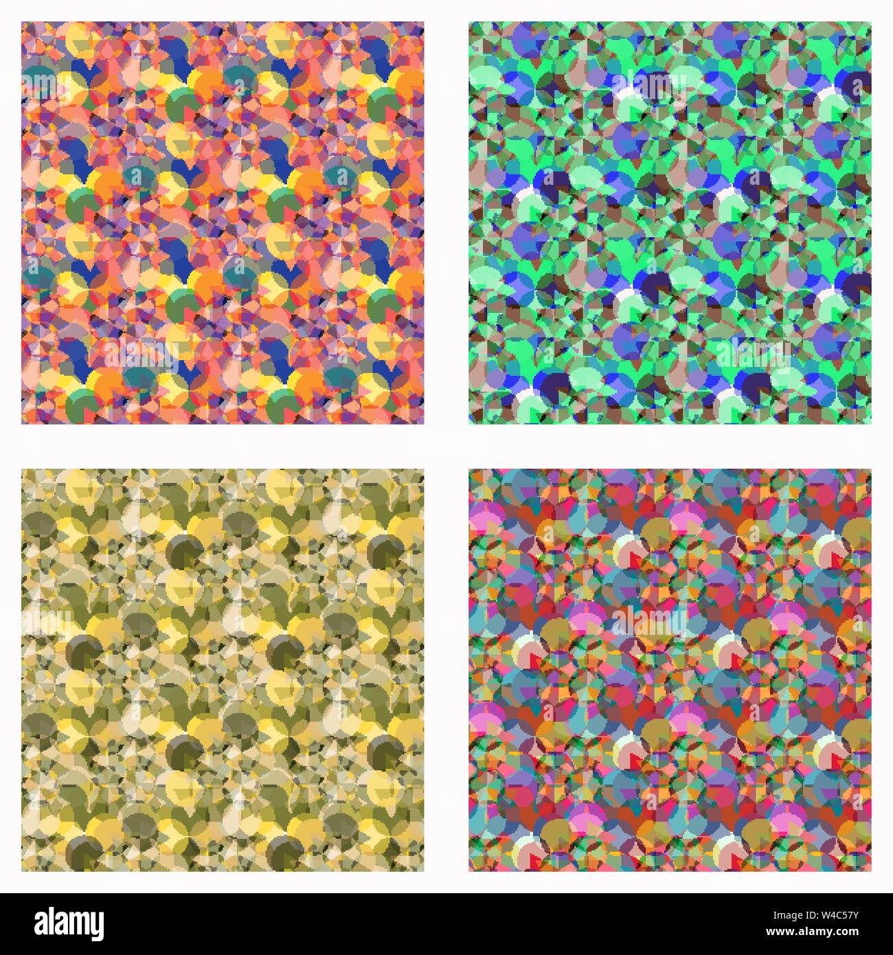 colored circles and triangles abstract background vector illustration Stock Vector