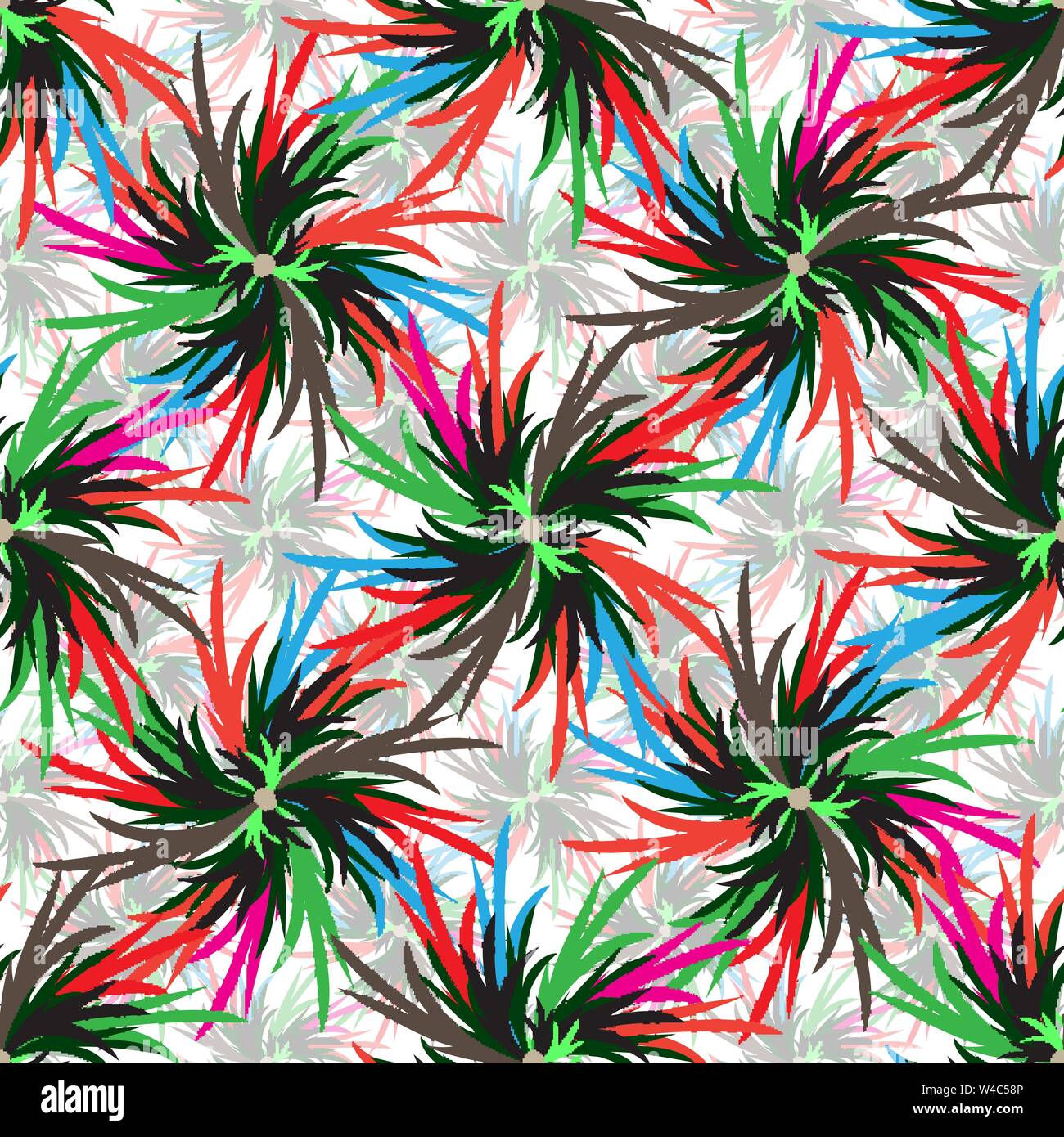 Flowers abstract objects beautiful color background vector illustration Stock Vector
