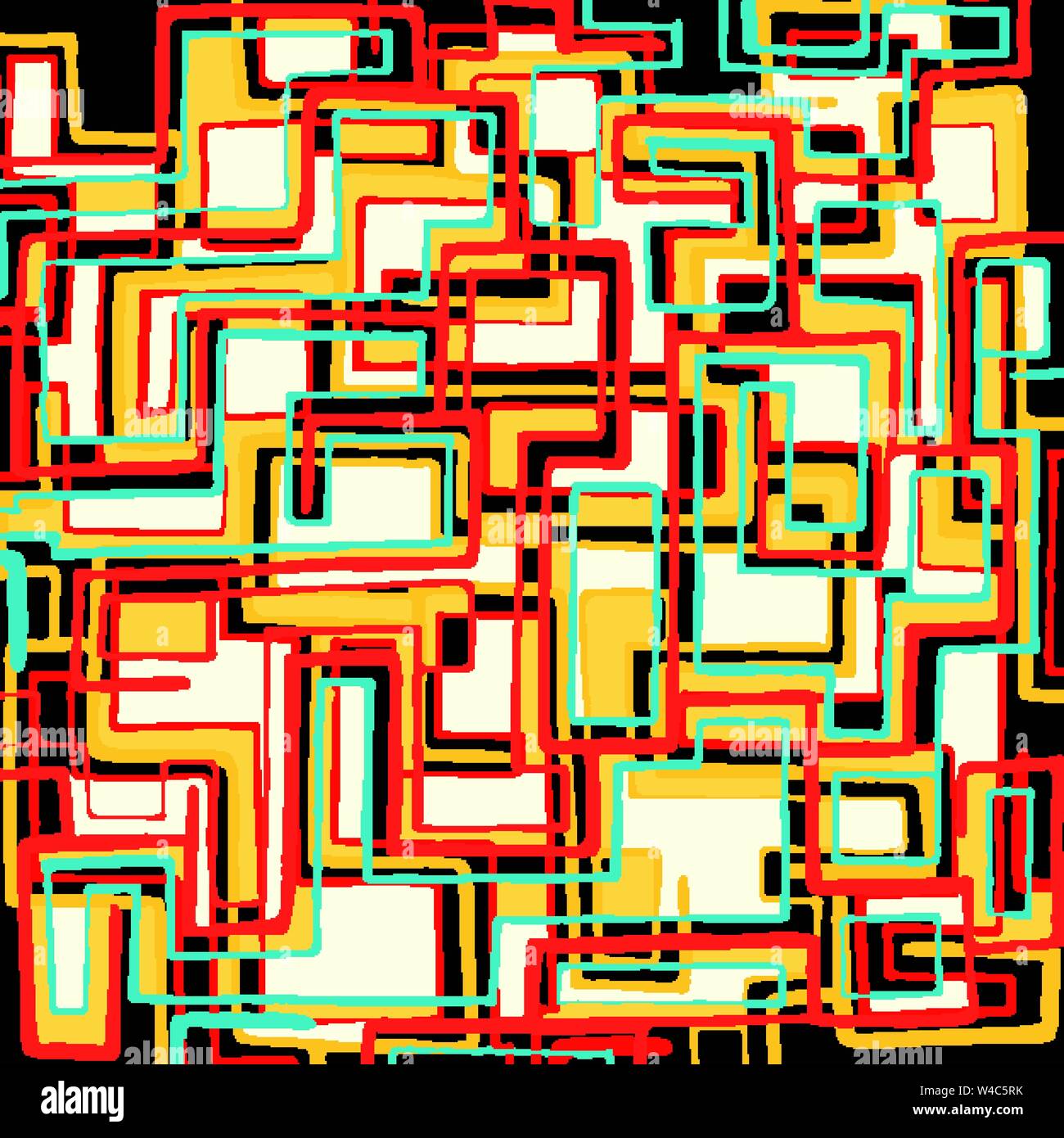 colored lines Graffiti pattern on a black background vector ...