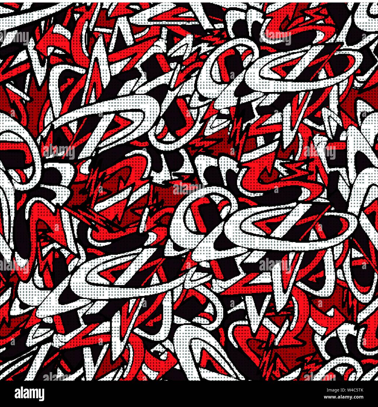 Graffiti abstract seamless pattern grunge effect vector illustration