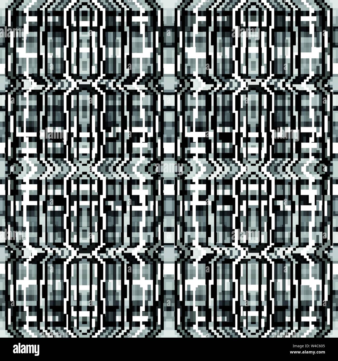 pixels beautiful abstract geometric seamless pattern vector illustration Stock Vector