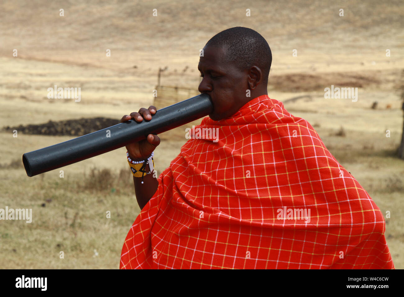 Portrait of young man Maasai Tribe Stock Photo