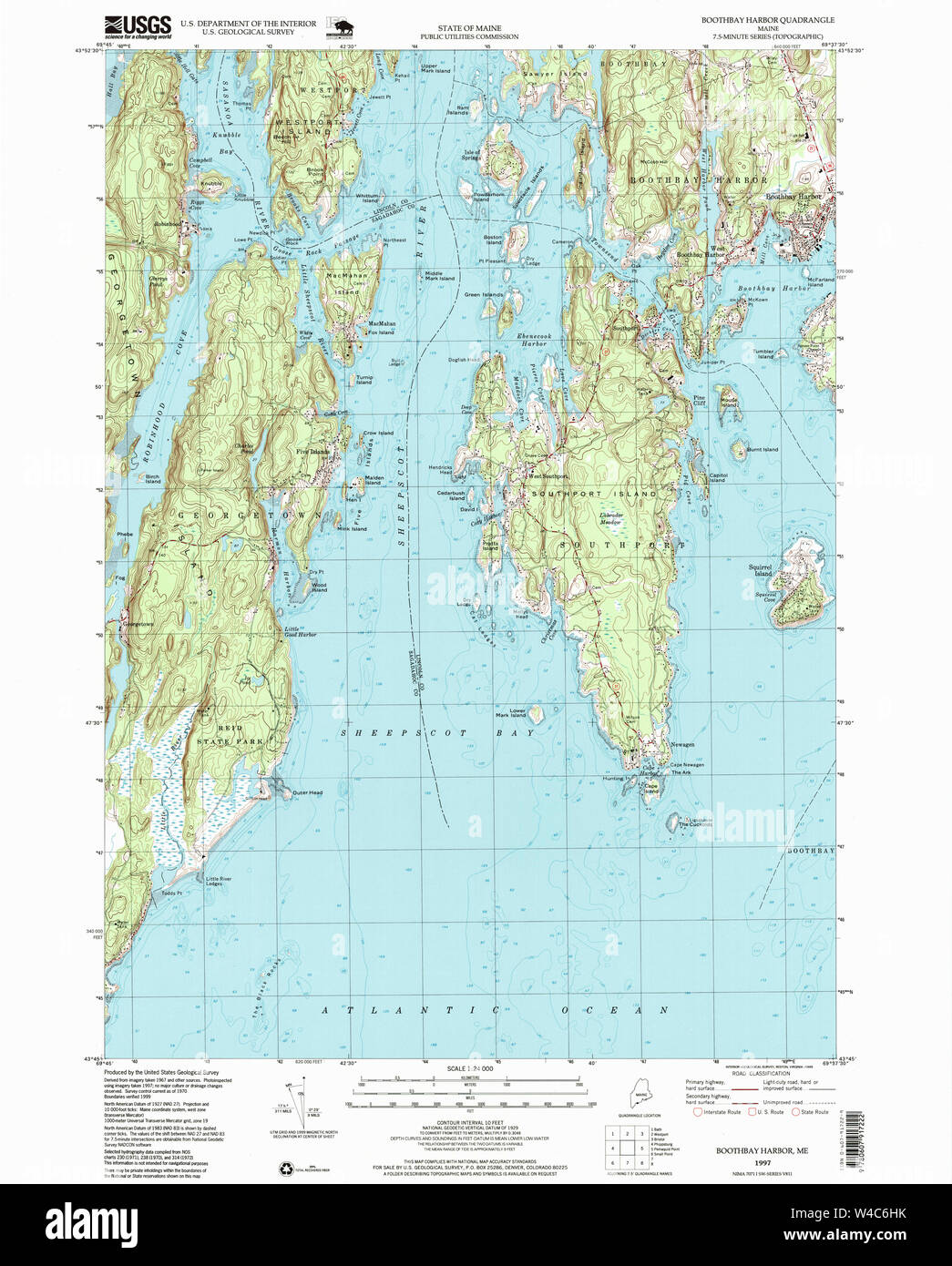 Map of boothbay harbor hires stock photography and images Alamy
