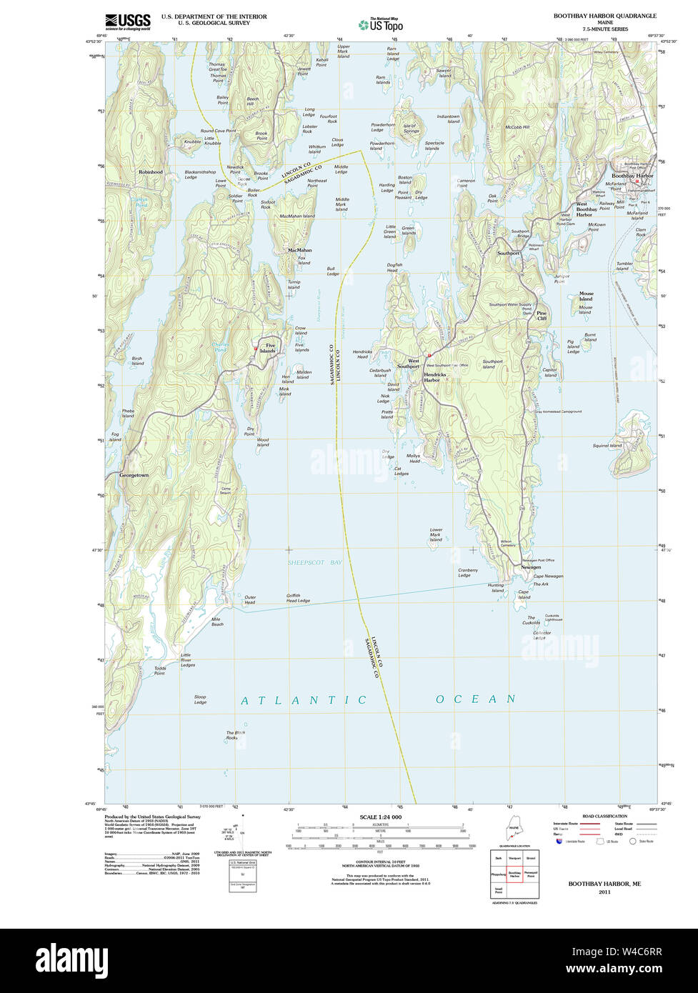 Map of boothbay harbor Cut Out Stock Images & Pictures Alamy