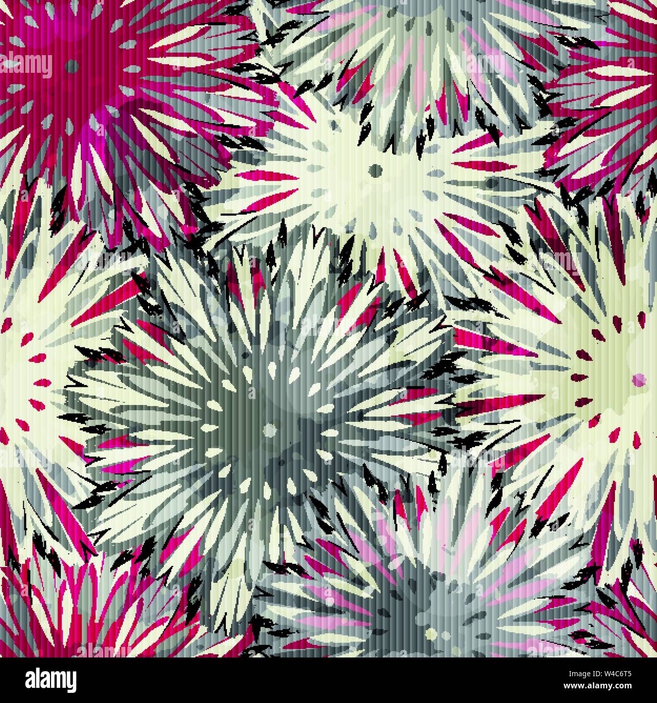 Hand drawn lace mandalas ethnic seamless pattern Stock Vector Image ...