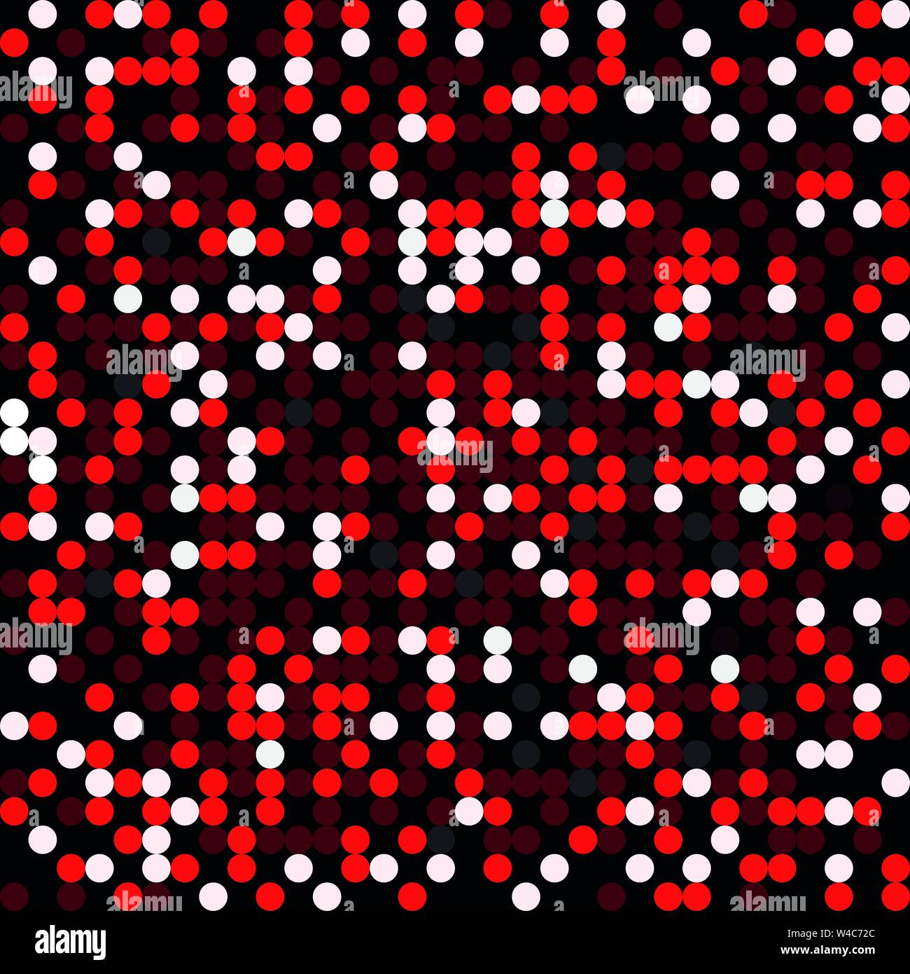 small circles on a black background Seamless geometric pattern Stock Vector