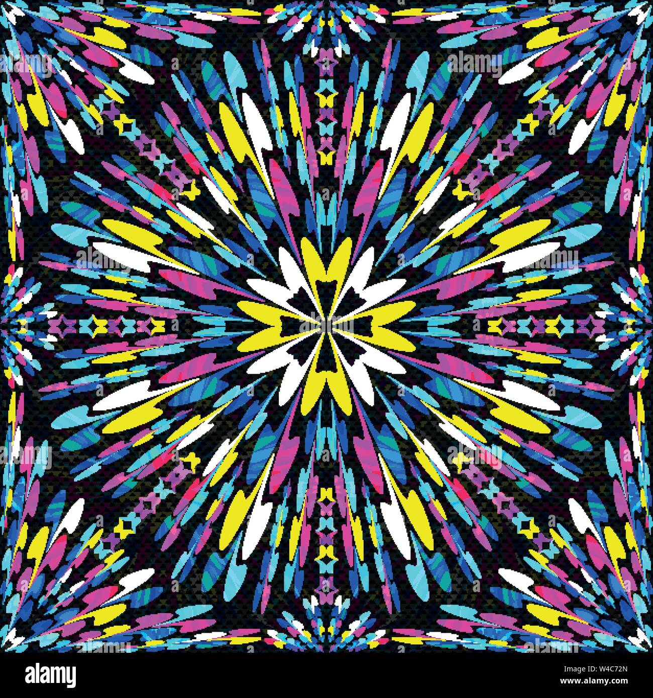 abstract geometric seamless pattern on a black background vector ...