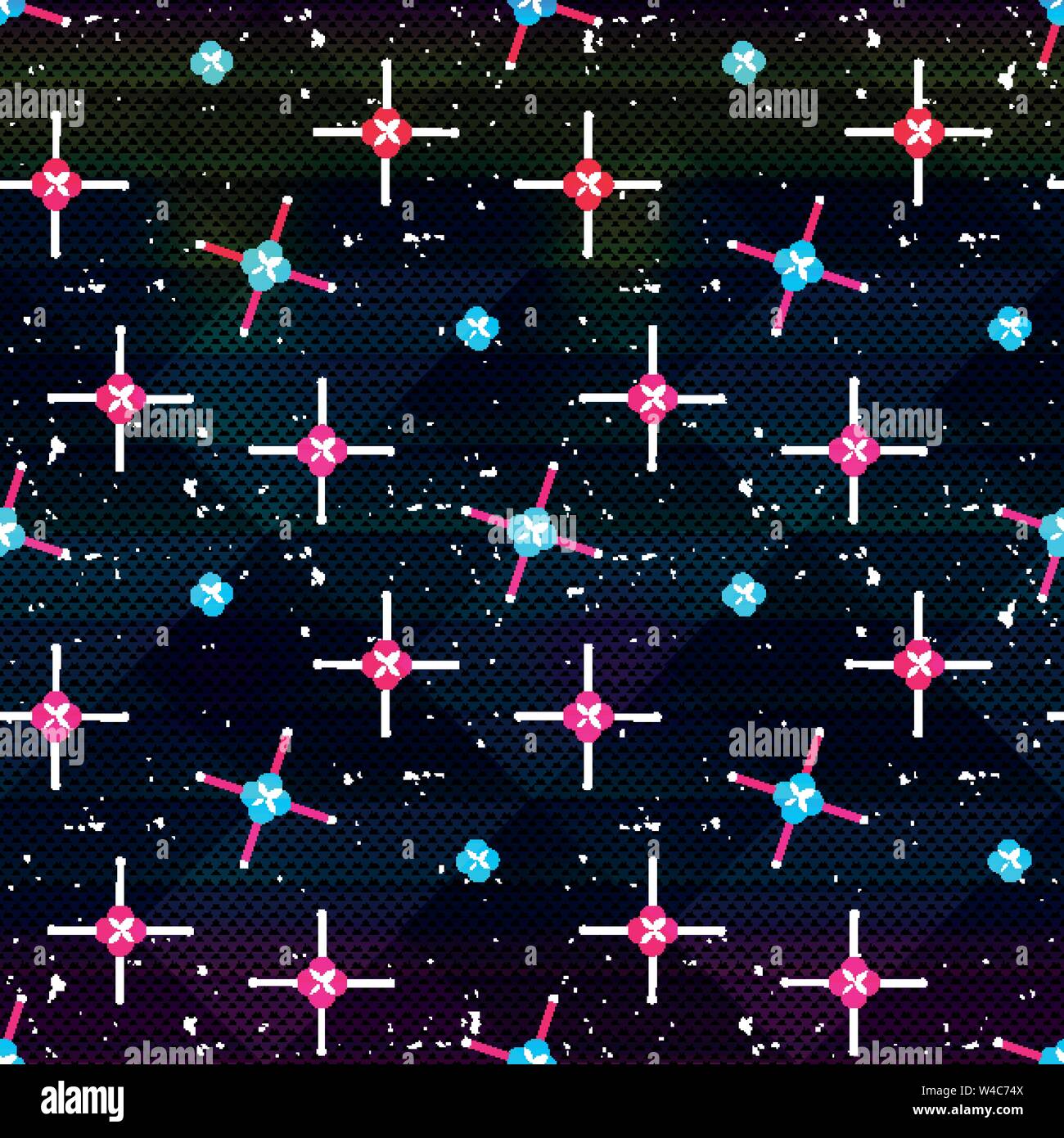 beautiful geometric seamless pattern on a black background vector ...