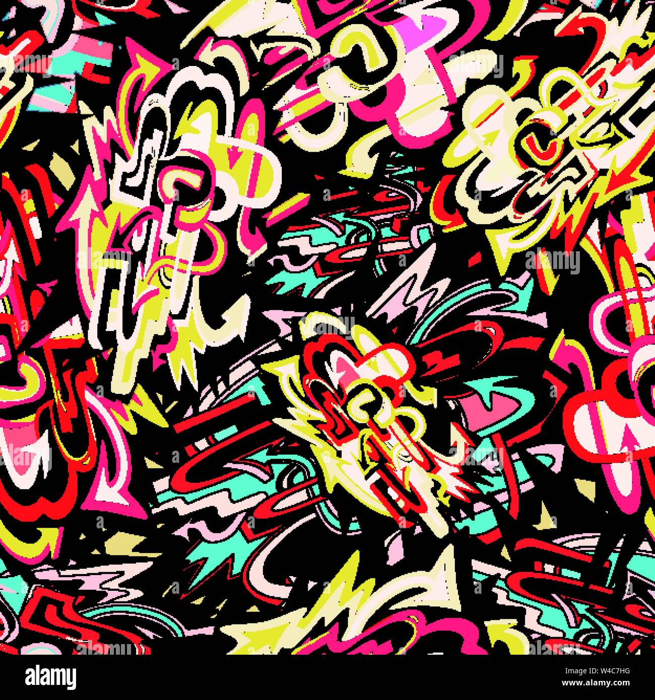 colored graffiti seamless texture Stock Vector Image & Art - Alamy