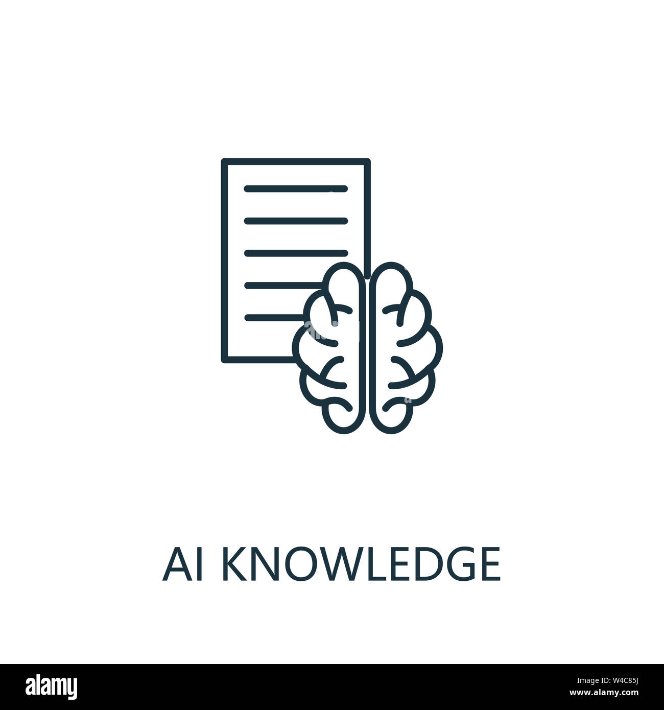 Ai Knowledge thin line icon. Creative simple design from artificial