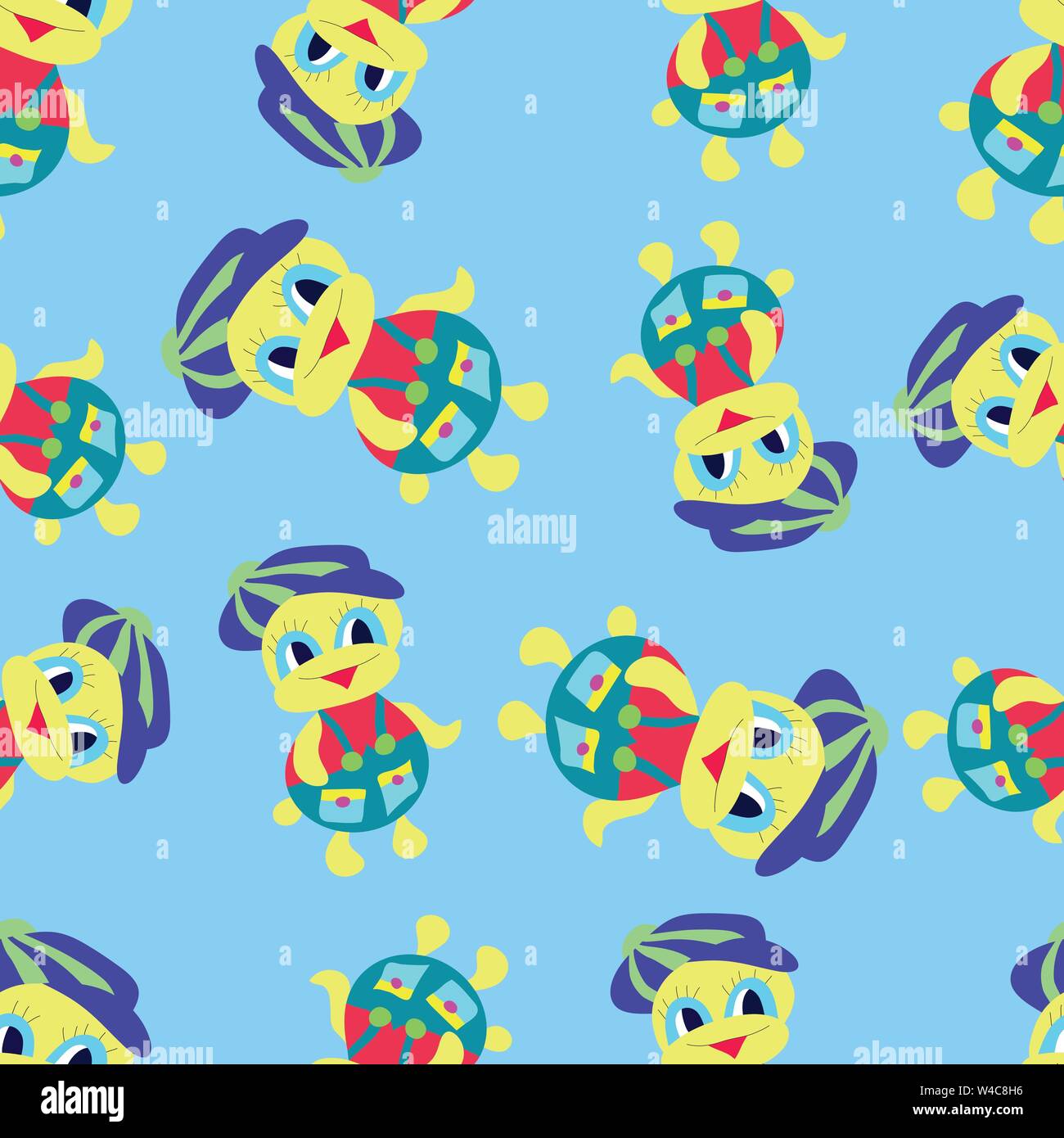 duck color pattern Stock Vector