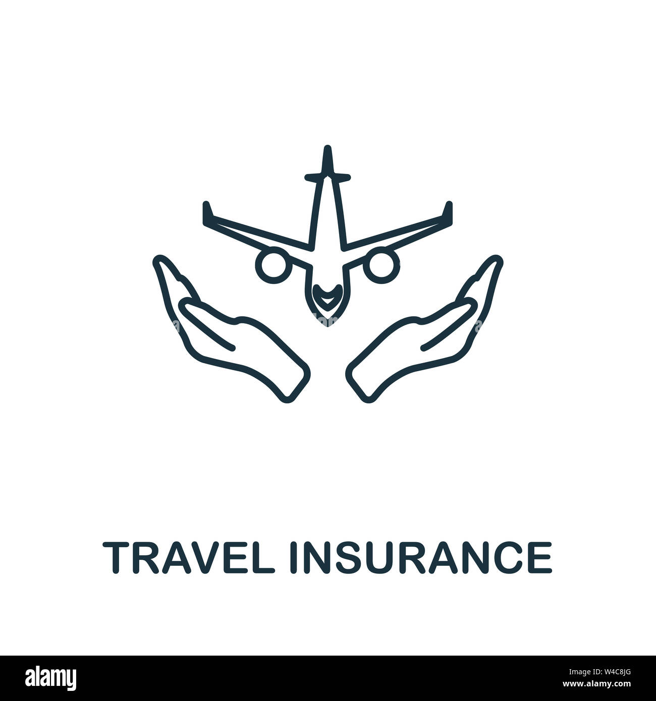 Travel Insurance outline icon. Thin line style icons from insurance icons  collection. Web design, apps, software and printing simple travel insurance  Stock Photo - Alamy