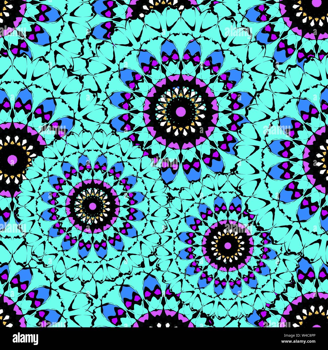 blue mandala Seamless vintage tribal seamless pattern Stock Vector ...