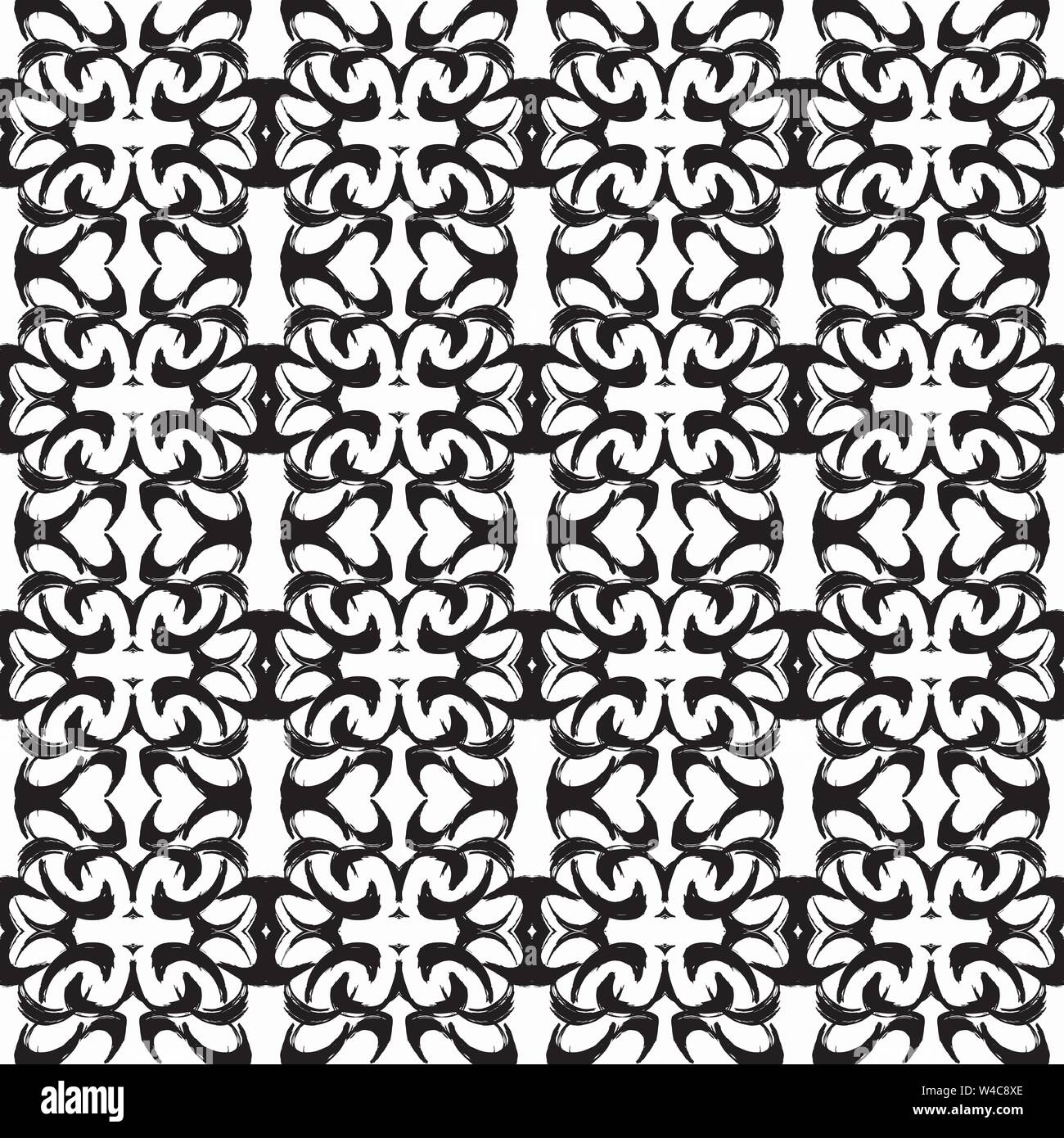 delicate seamless pattern vintage ethnic ornament on white background Stock Vector