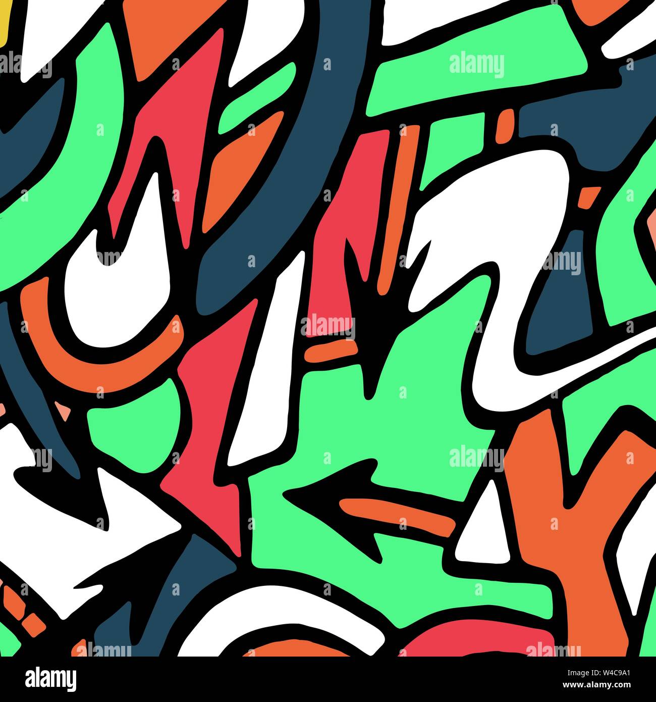 abstract geometric objects graffiti grunge effect Stock Vector